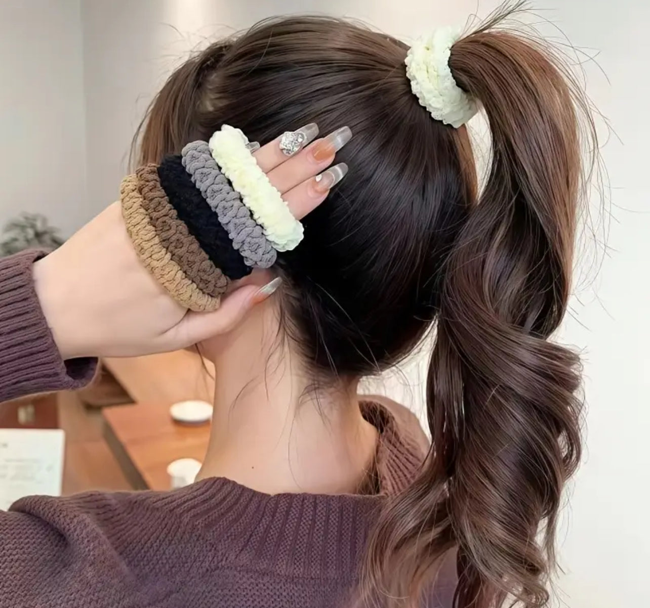 Thick Hair Tie Elastic Stretchy Headband 5pcs