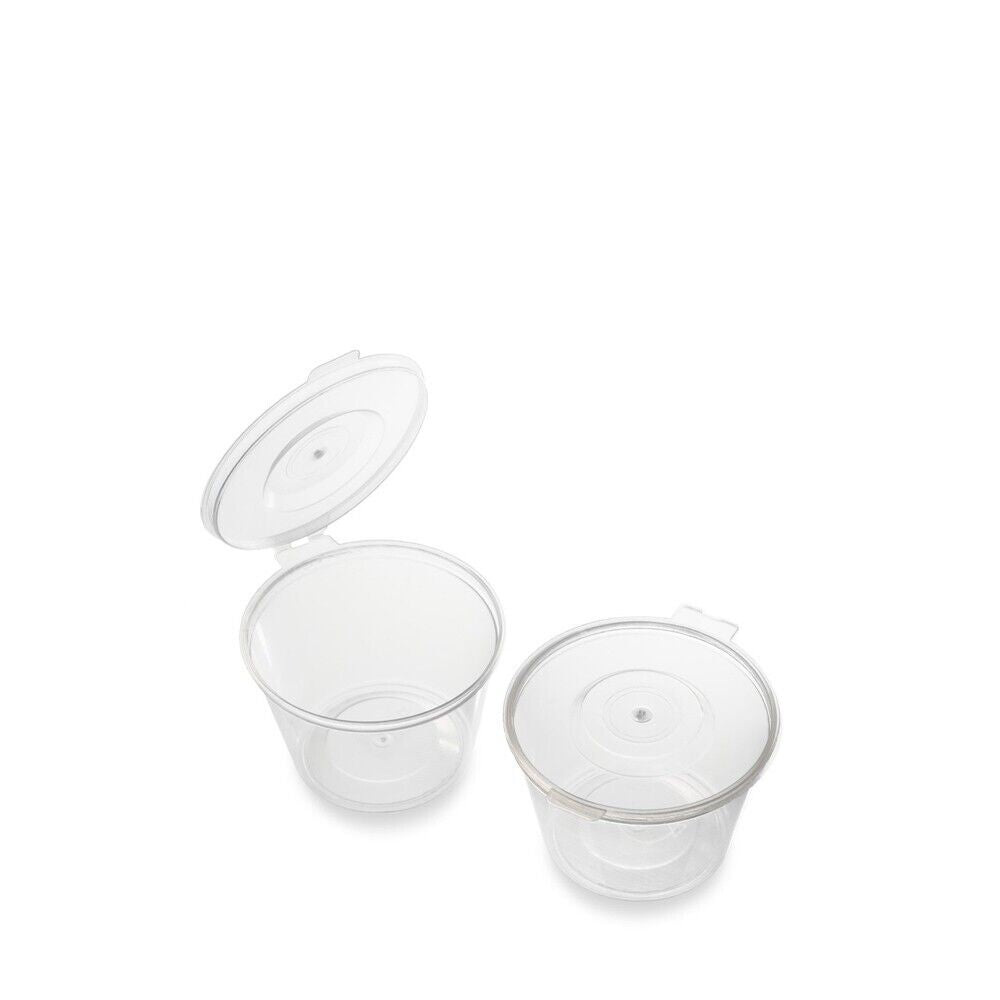 Plastic Sauce Pots with Lids 50pcs