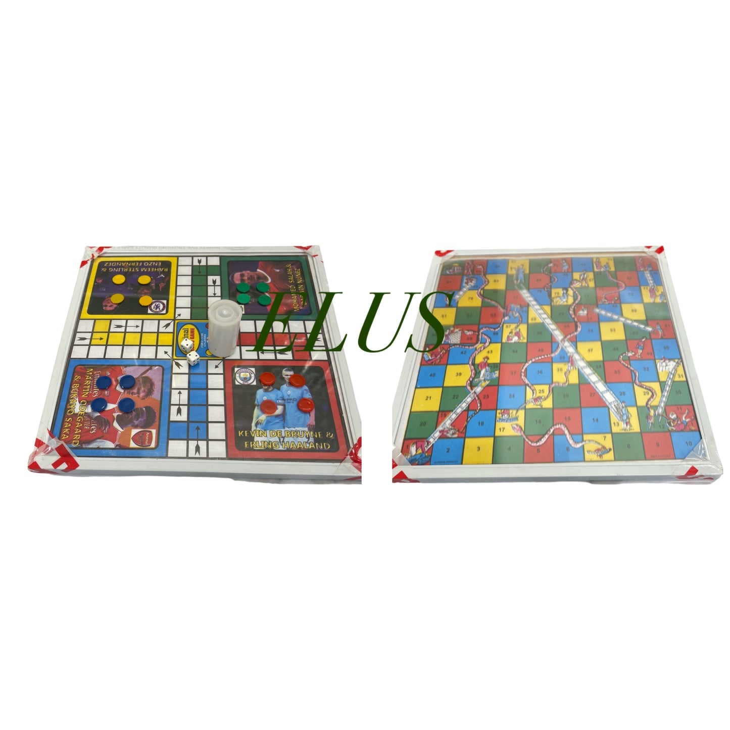 African Ludo/Snake & Ladder With 2dices & 16Counter