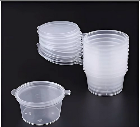 Plastic Sauce Pots with Lids 50pcs